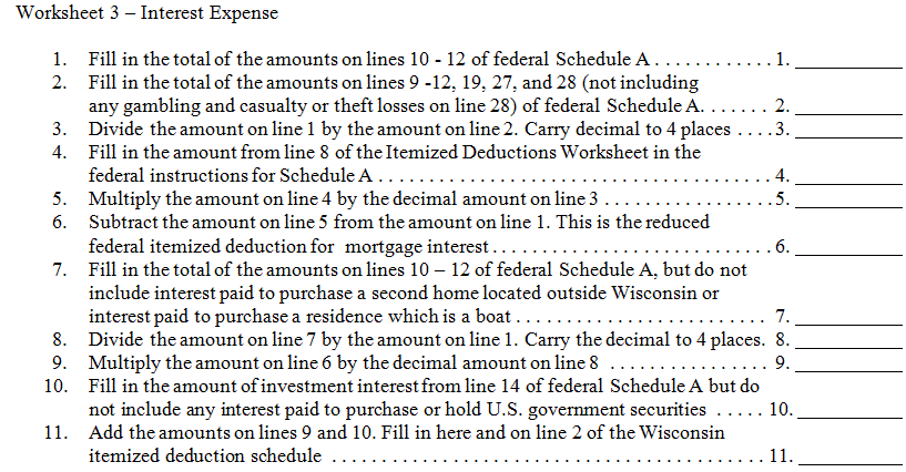 worksheet 3-interest expense image