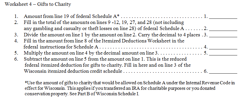 worksheet 4 - gifts to charity image