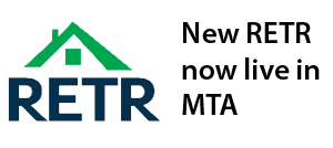 RETR Logo and message that states New RETR now live in MTA