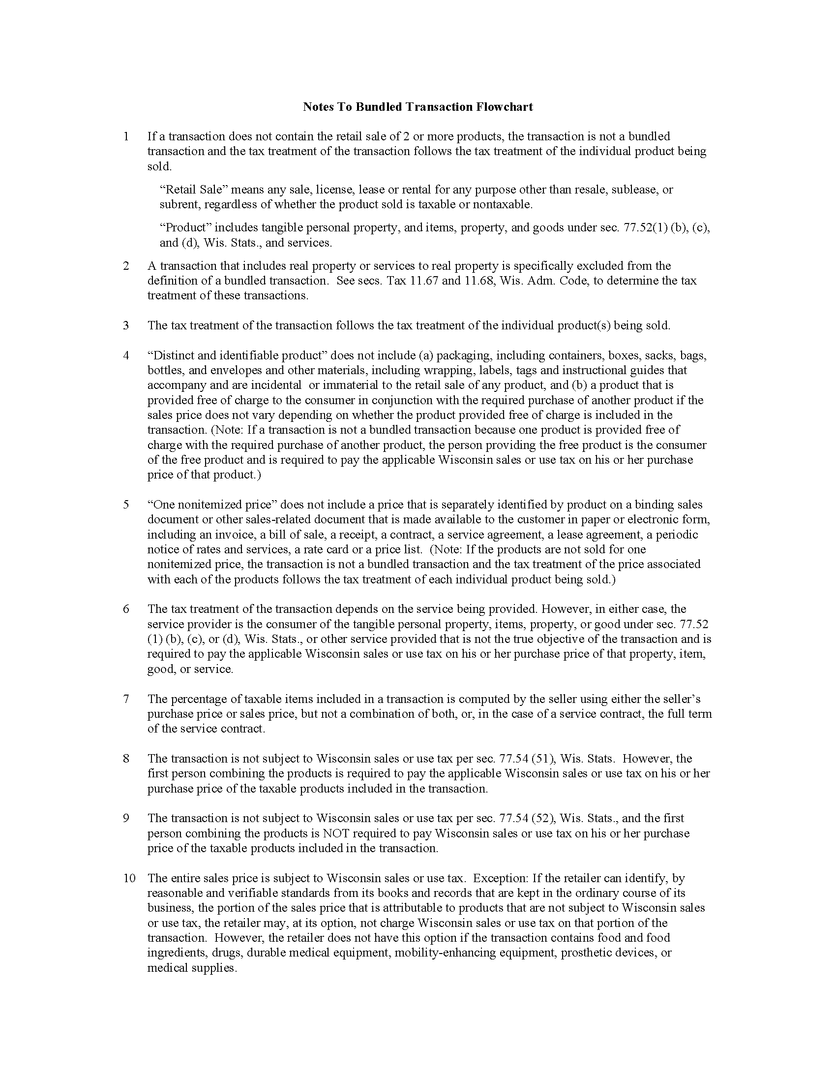 dor bundled transactions