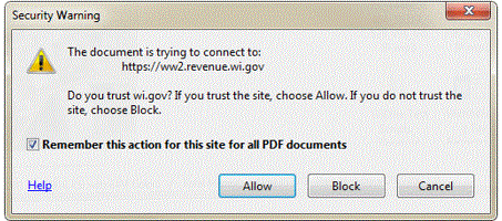 Example of Security Warnings